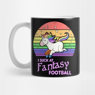 I suck at fantasy football Unicorn Footbal league Mug